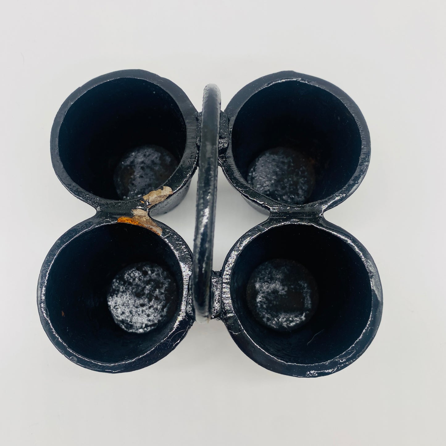 Cast Iron Four Chamber Caddy with Embossed House Print