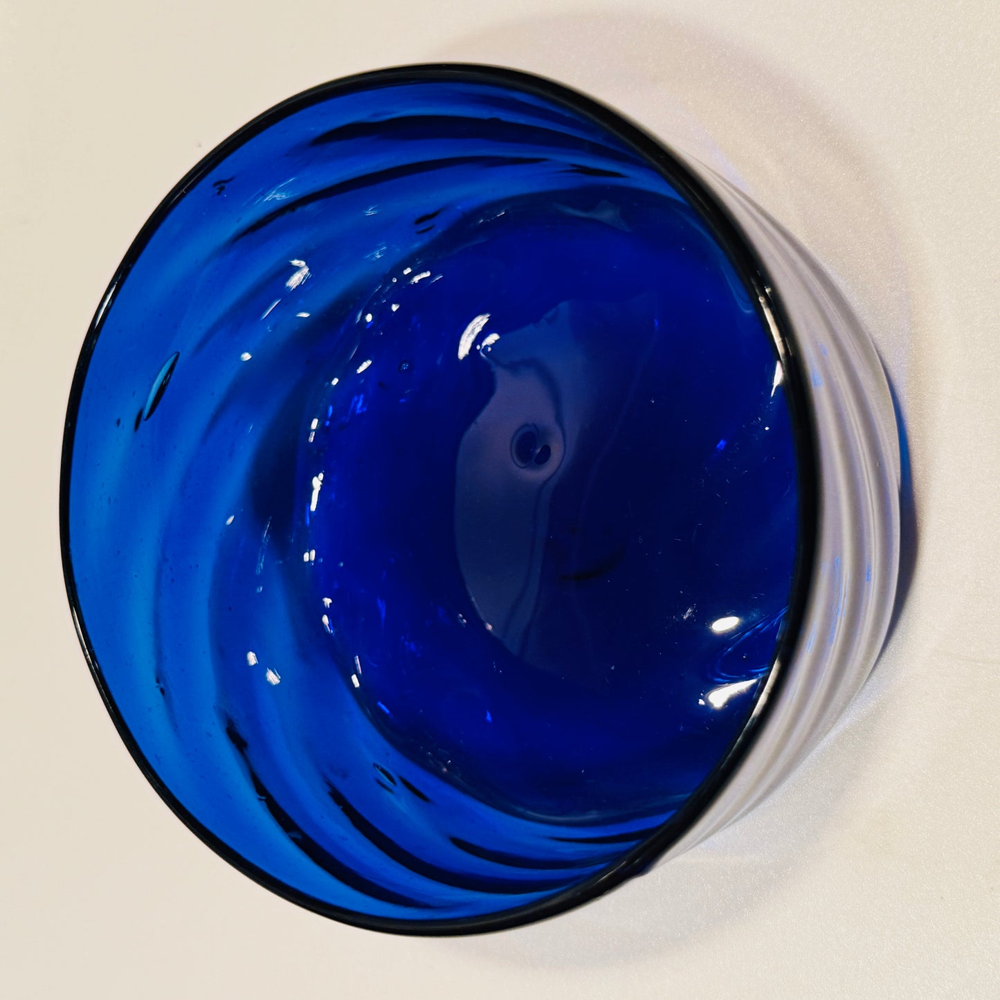 Cobalt Blown Glass Small Bowl