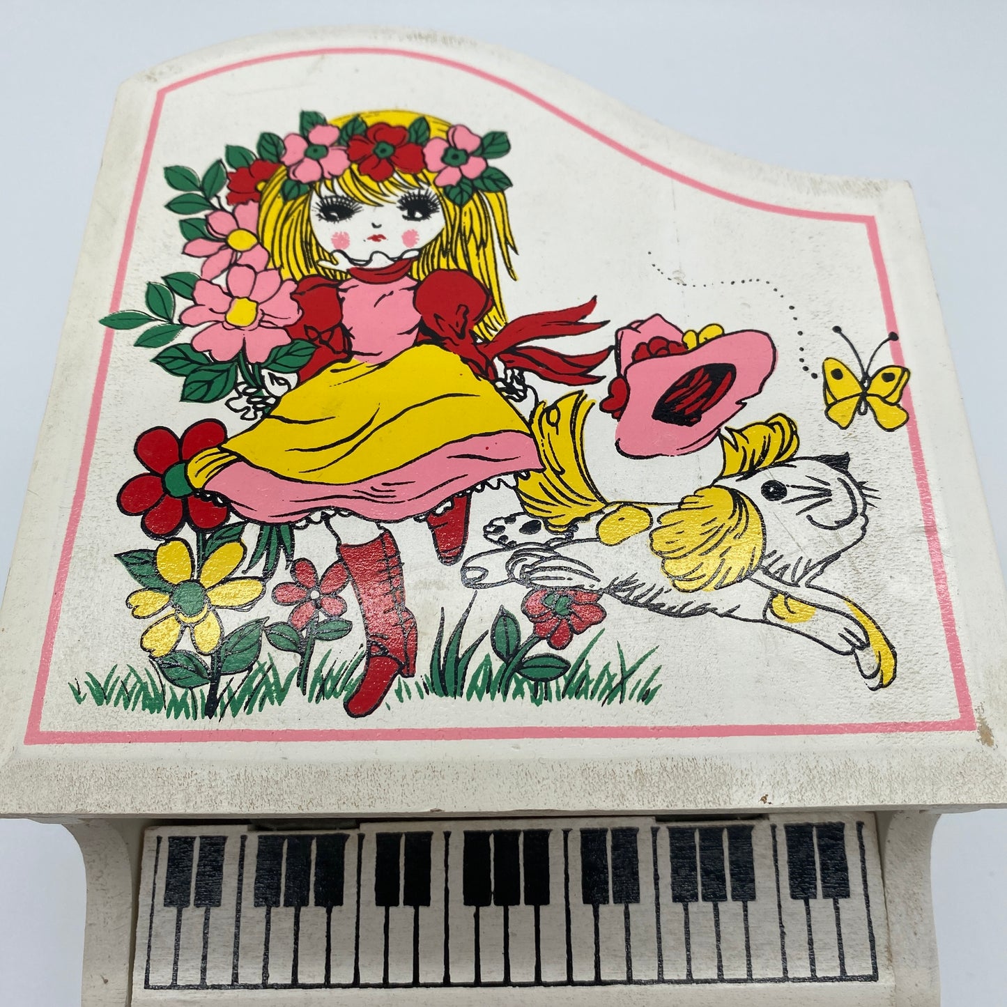 Vintage Piano Musical Jewelry Box