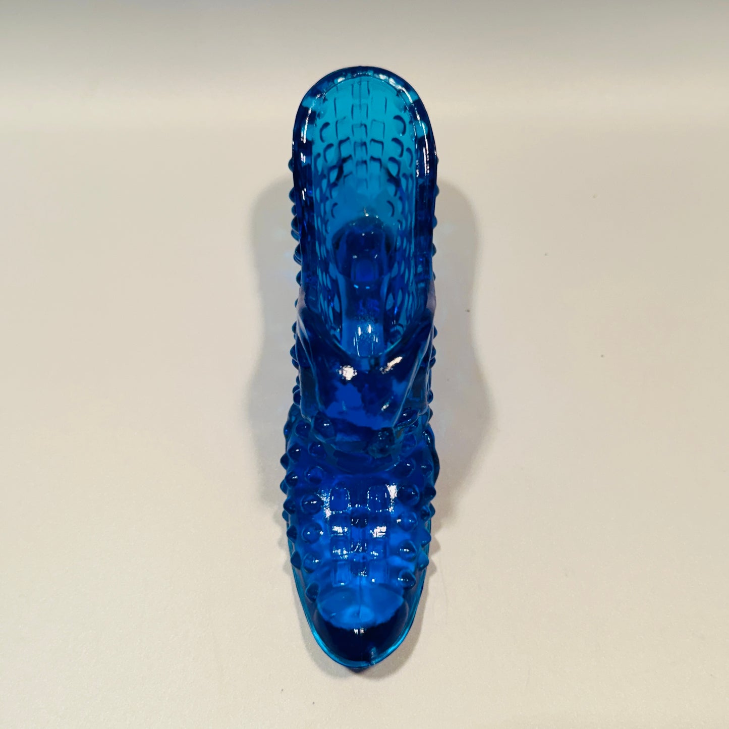 Fenton Cobalt Glass Hobnail Shoe