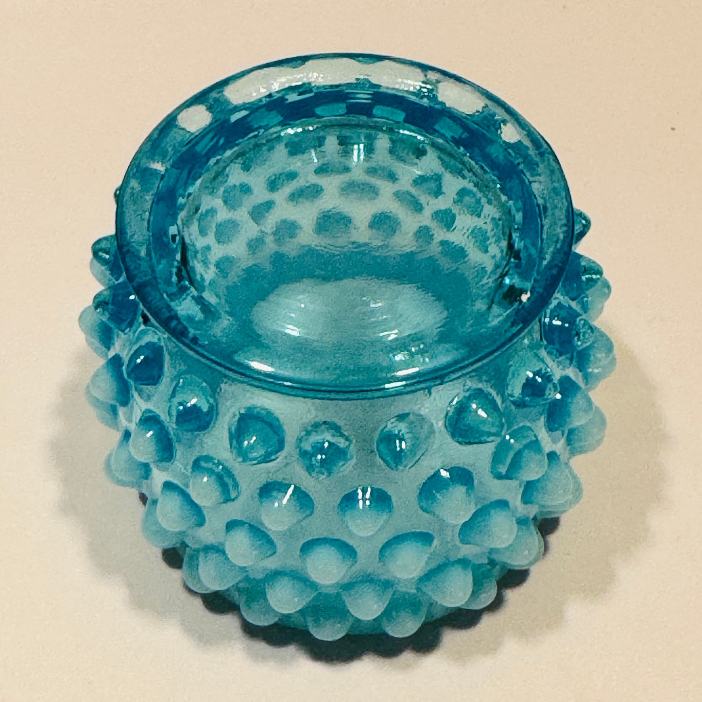 Fenton Aqua Blue Opalescent Toothpick Holder