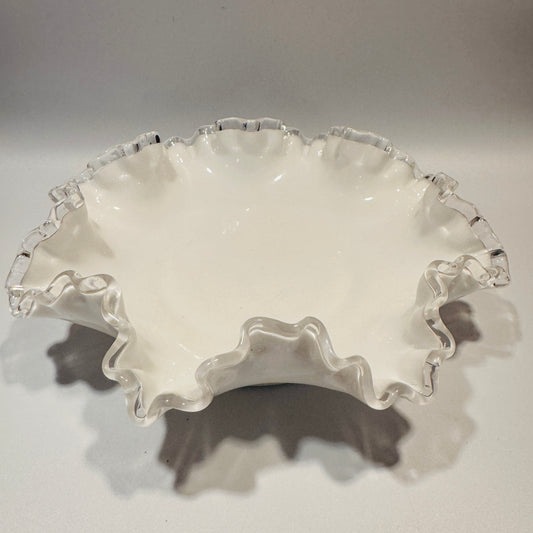 Fenton Silver Crest Ruffled Edge Bowl