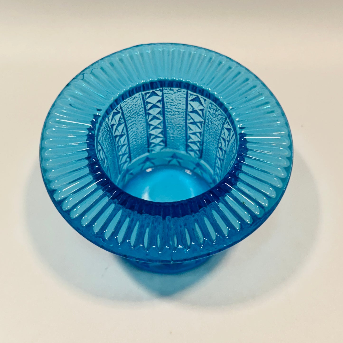 Fenton Vintage Blue Stars and Stripes Top Hat Toothpick Holder
