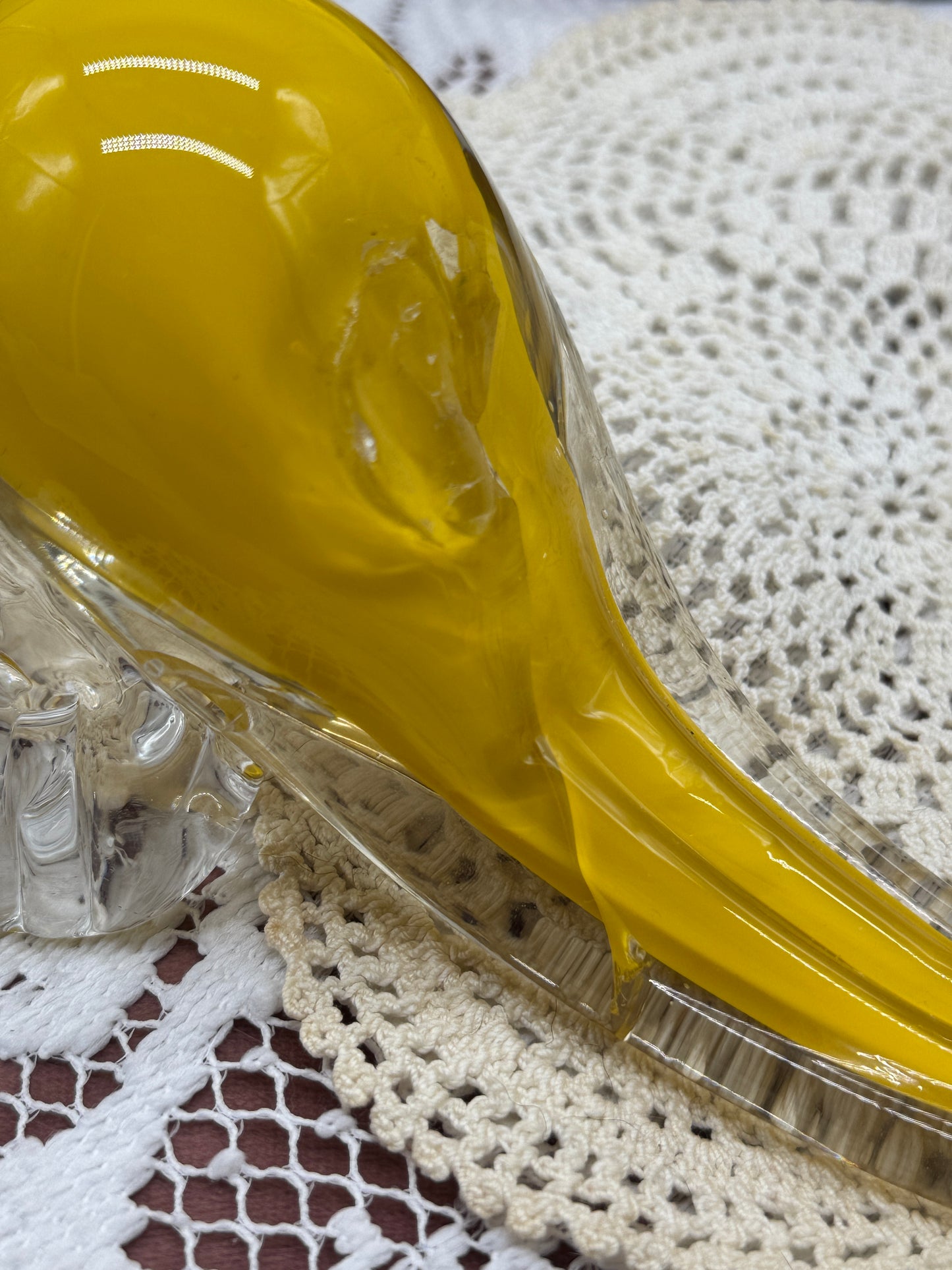 Art Glass Yellow Bird