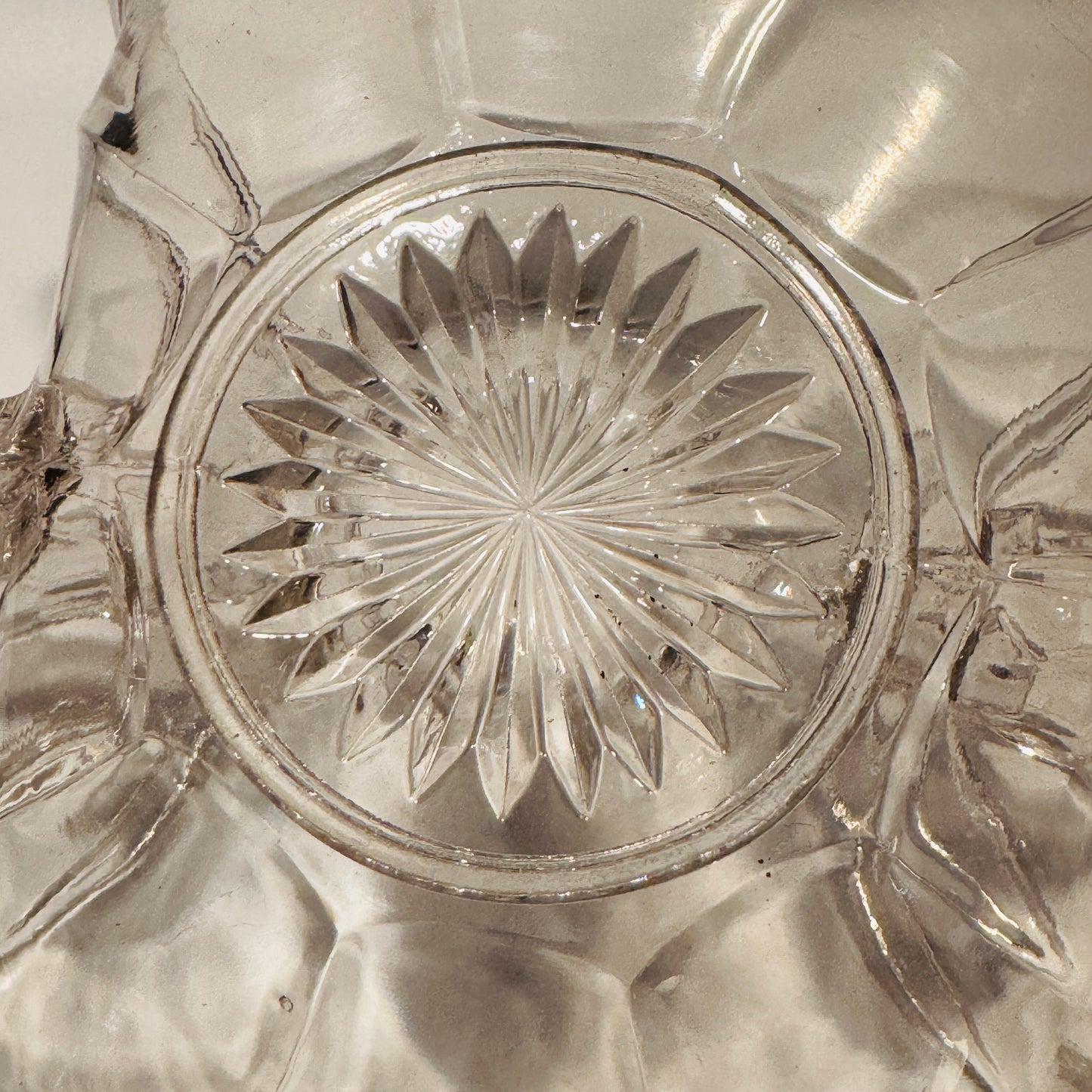 Clear Glass Double Handle Candy Dish