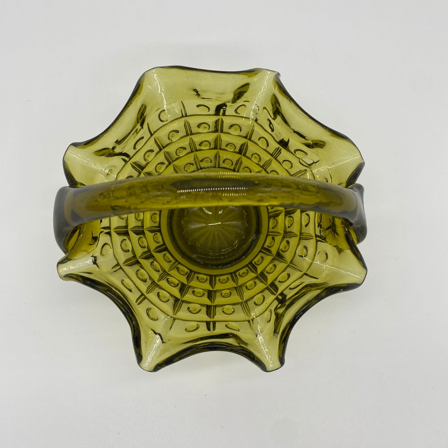 Green Glass Basket