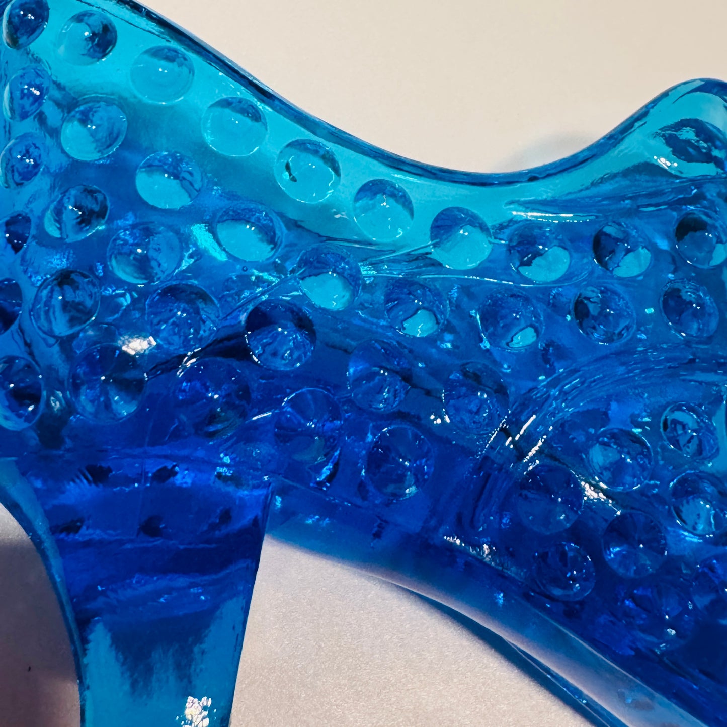 Fenton Cobalt Glass Hobnail Shoe