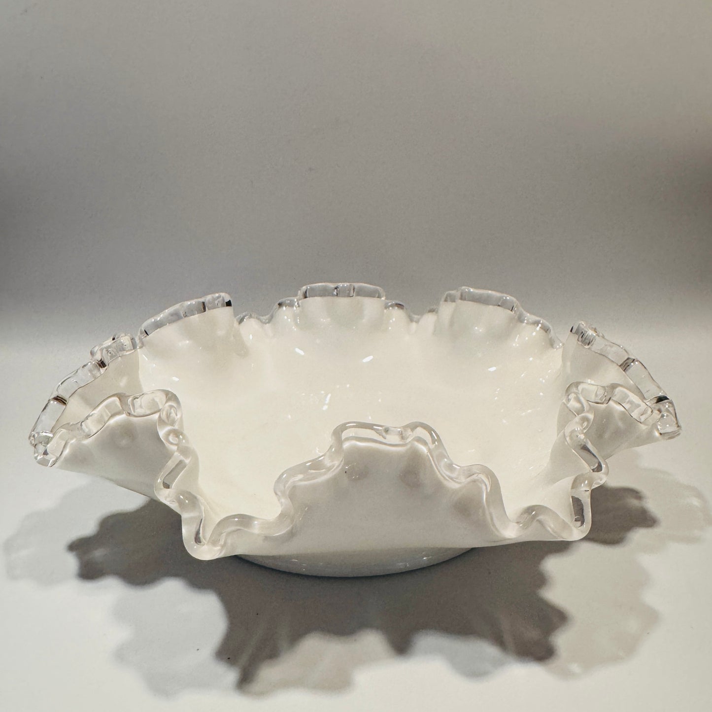 Fenton Silver Crest Ruffled Edge Bowl