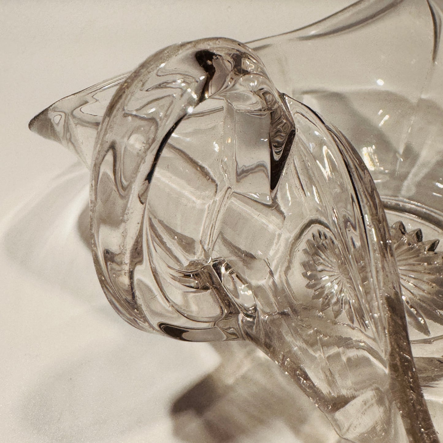 Clear Glass Double Handle Candy Dish