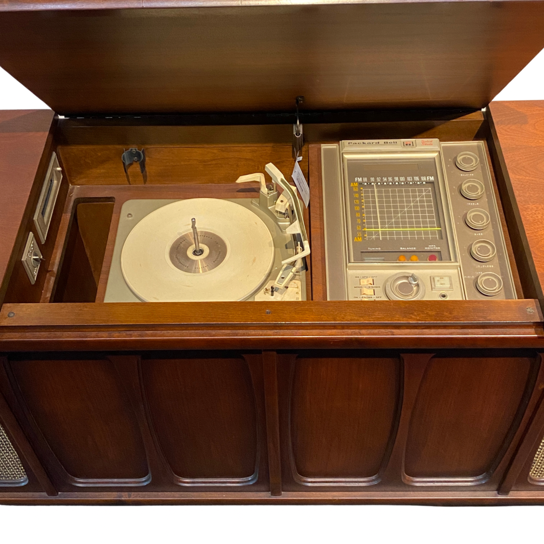 Midcentury Packard Bell Record Console Cabinet