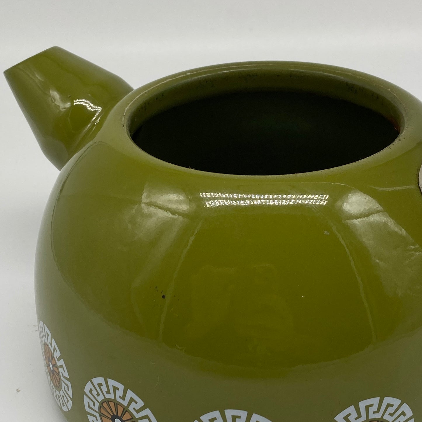 Green Patterned Tea Pot