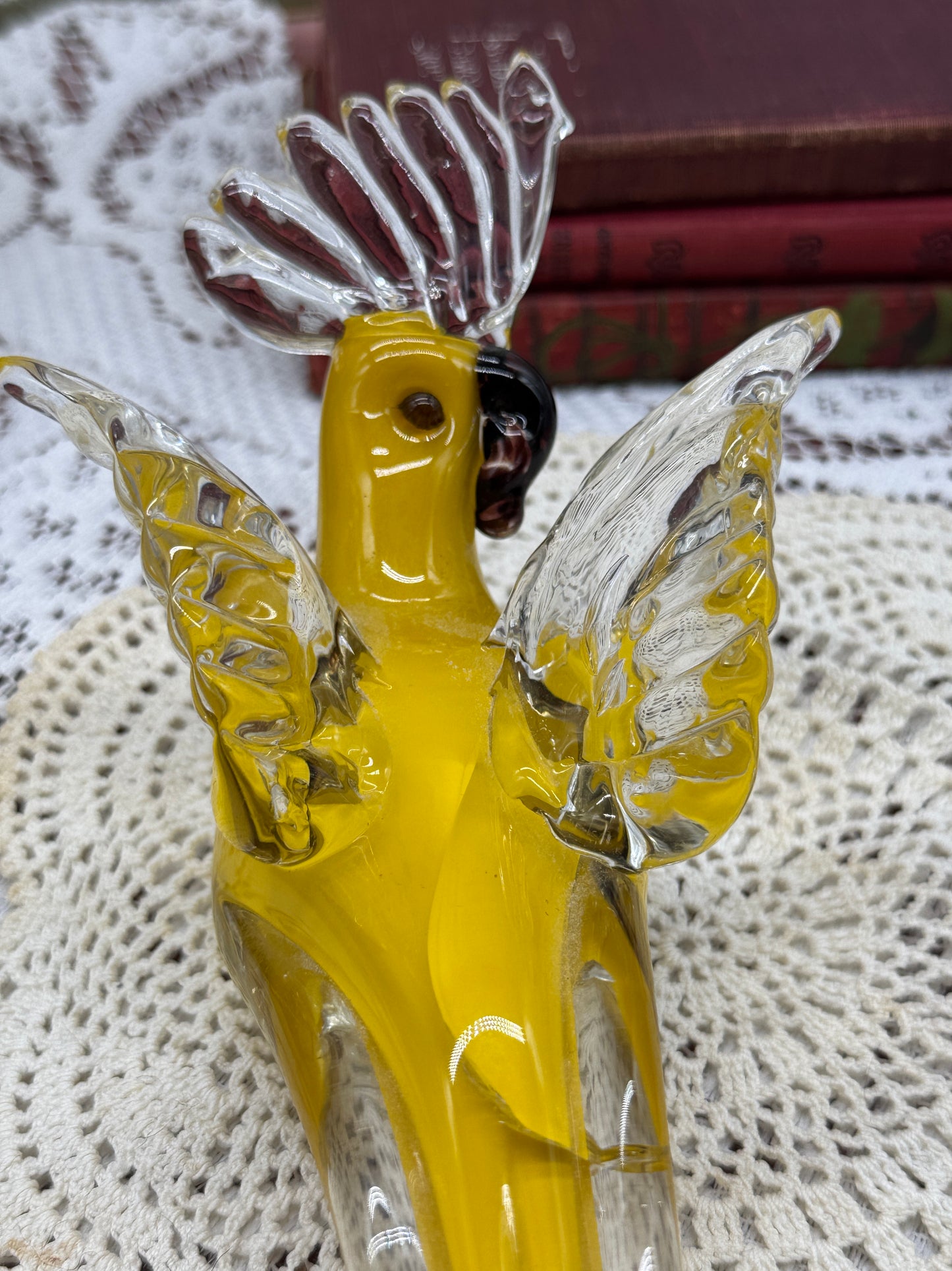 Art Glass Yellow Bird