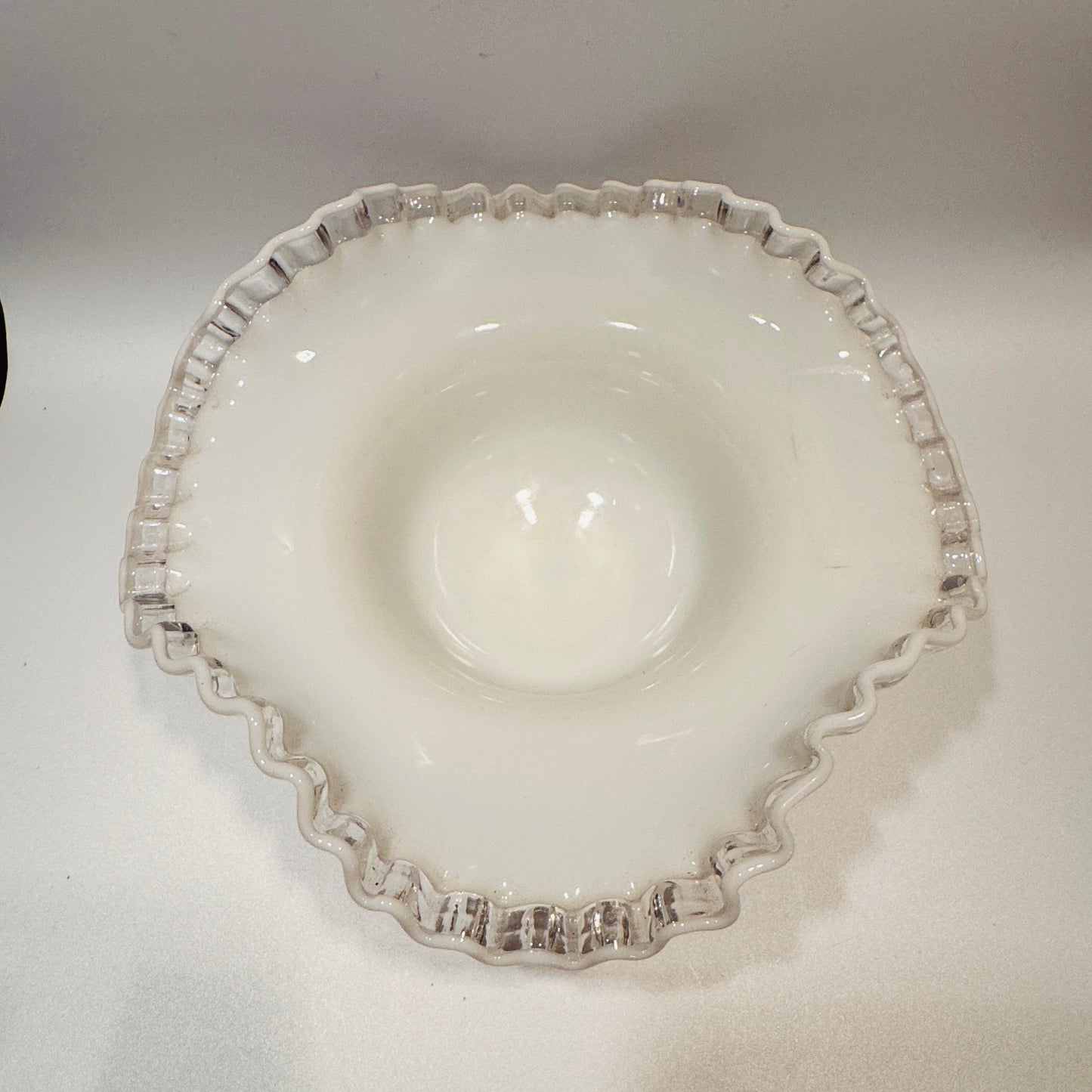 Fenton Silvercrest Ruffle Edge Bowl