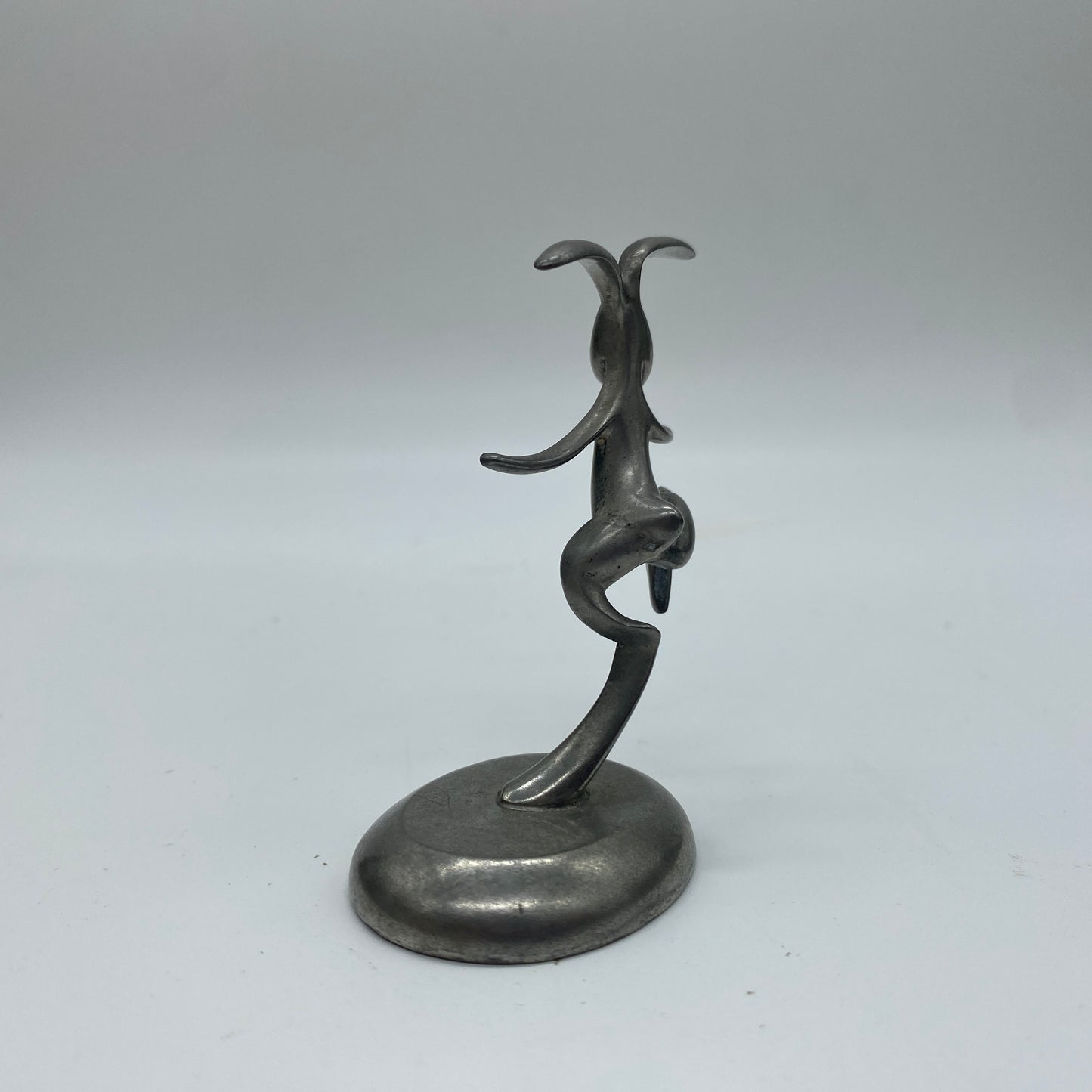 Shirley Pewter Colonial Williamsburg Pewter Dancing Rabbit Figurine