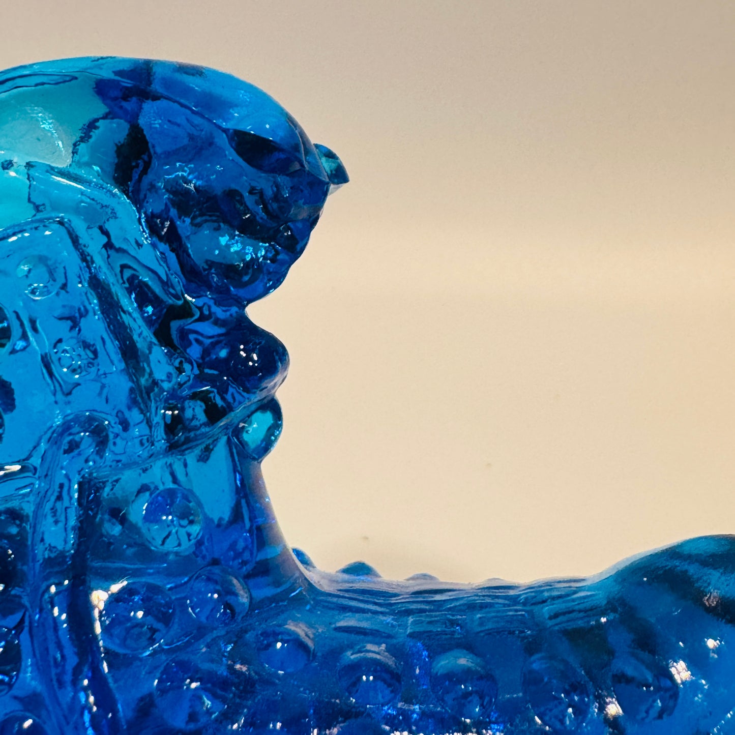 Fenton Cobalt Glass Hobnail Shoe