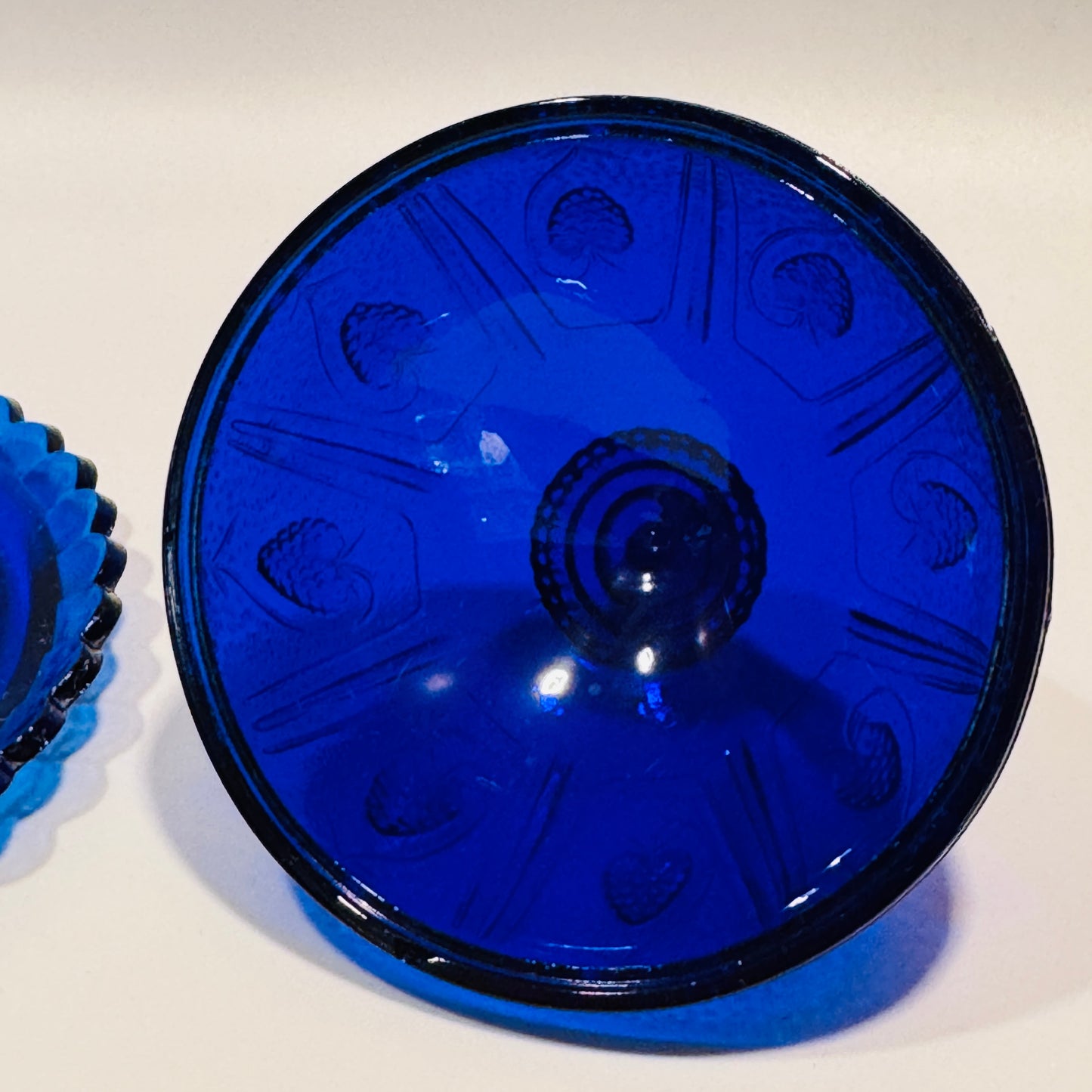 Cobalt Glass 2 Piece Butter Dish - Small / Children’s