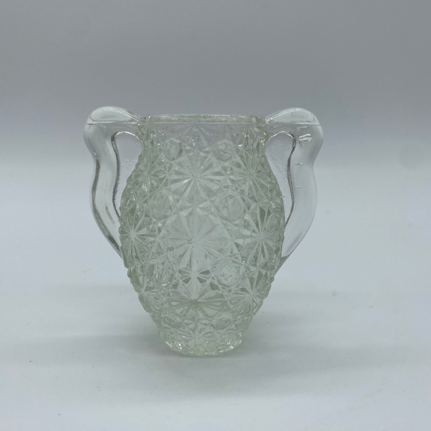 Glass Daisy and Button Toothpick Holder