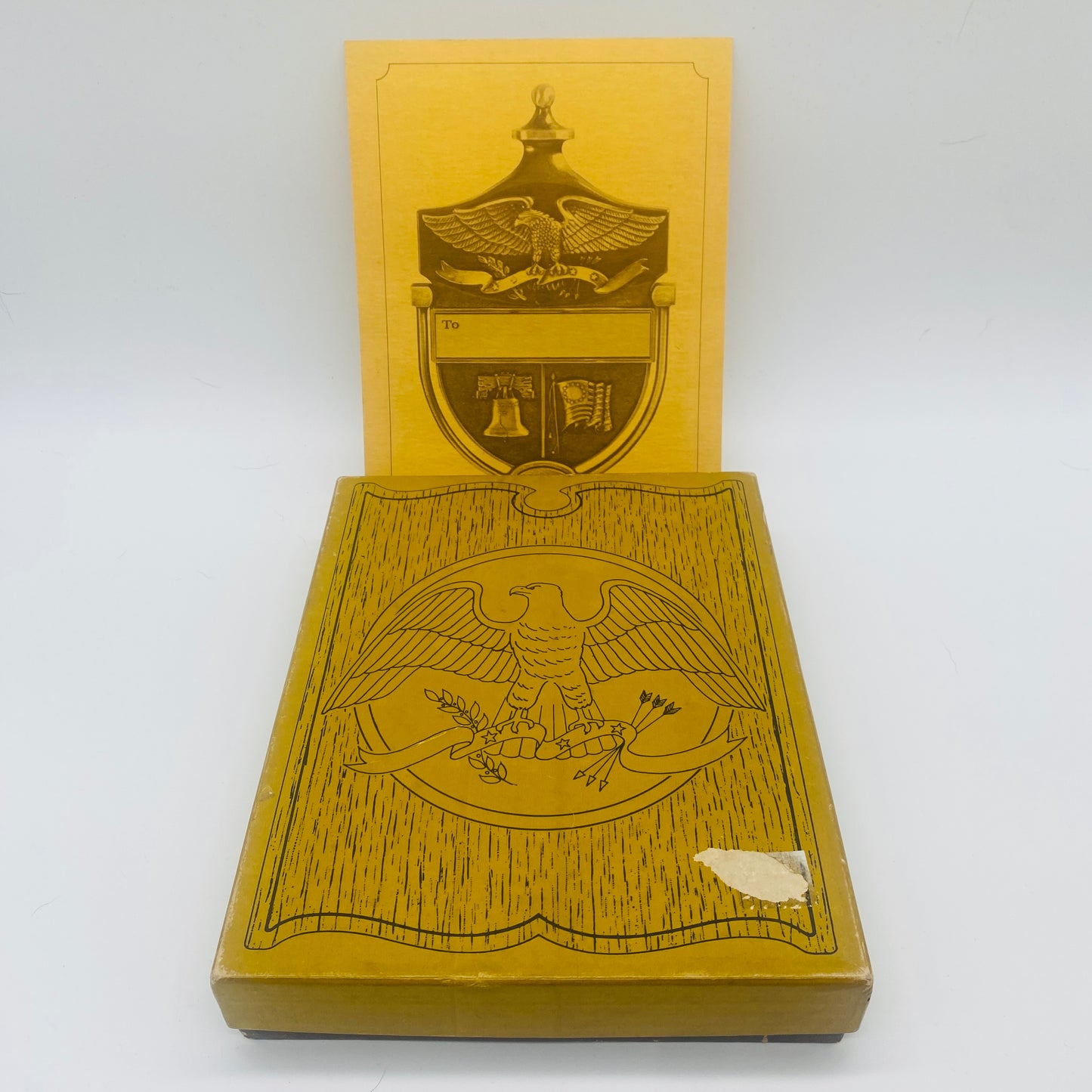 Metal Doorknocker with Eagle, Liberty Bell, and Betsy Ross Flag Embossed