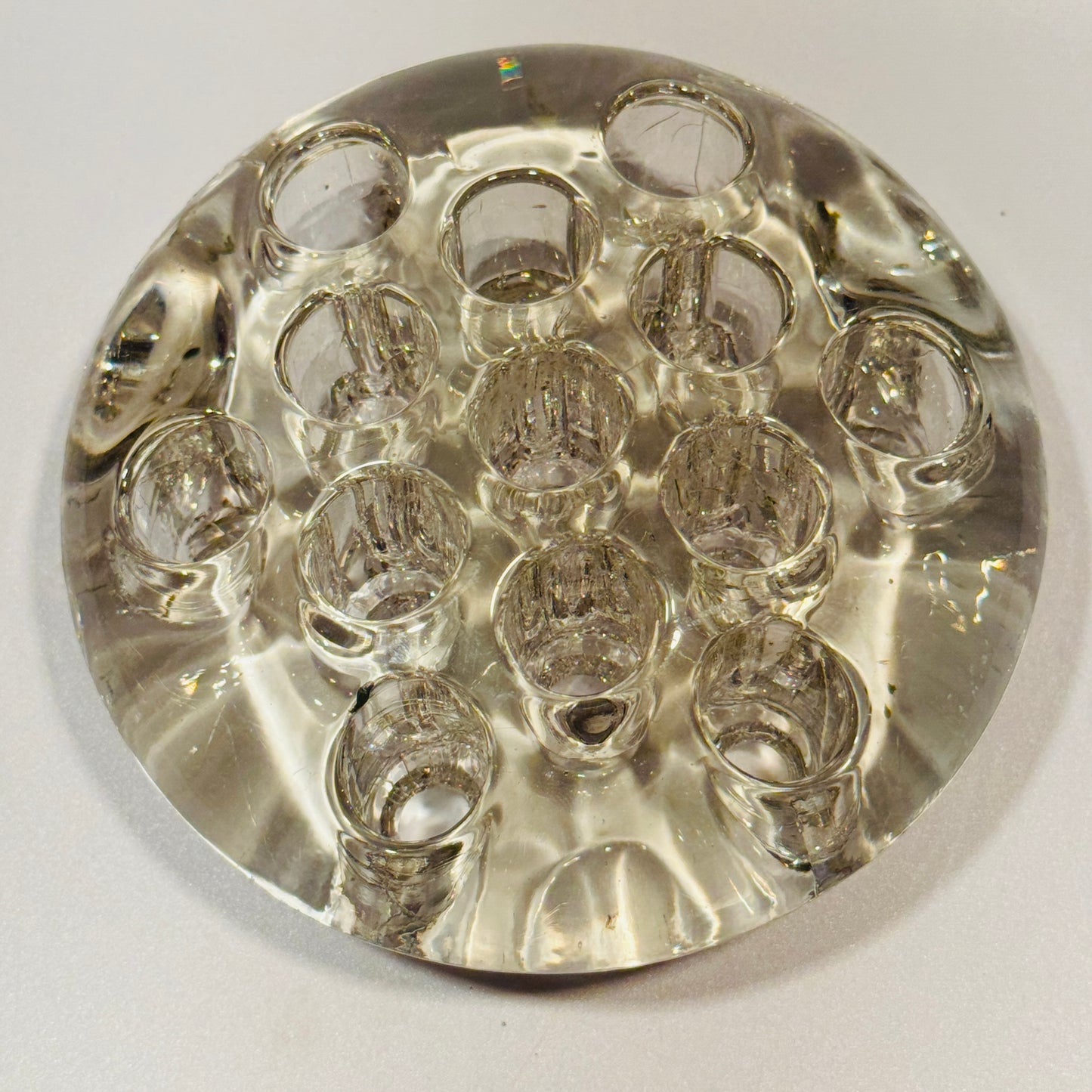 Clear Glass 4" Flower Frog