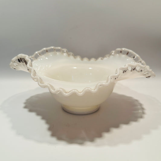 Fenton Silvercrest Ruffle Edge Bowl