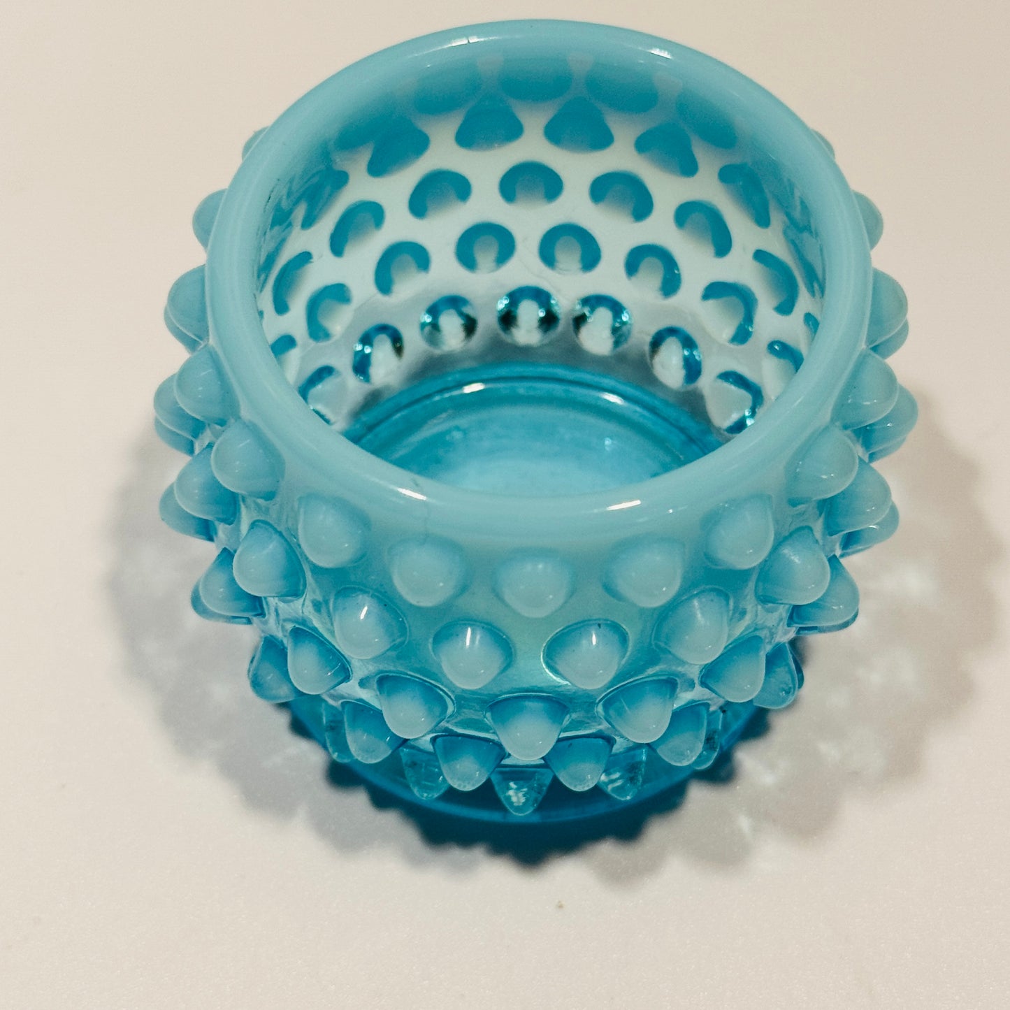 Fenton Aqua Blue Opalescent Toothpick Holder
