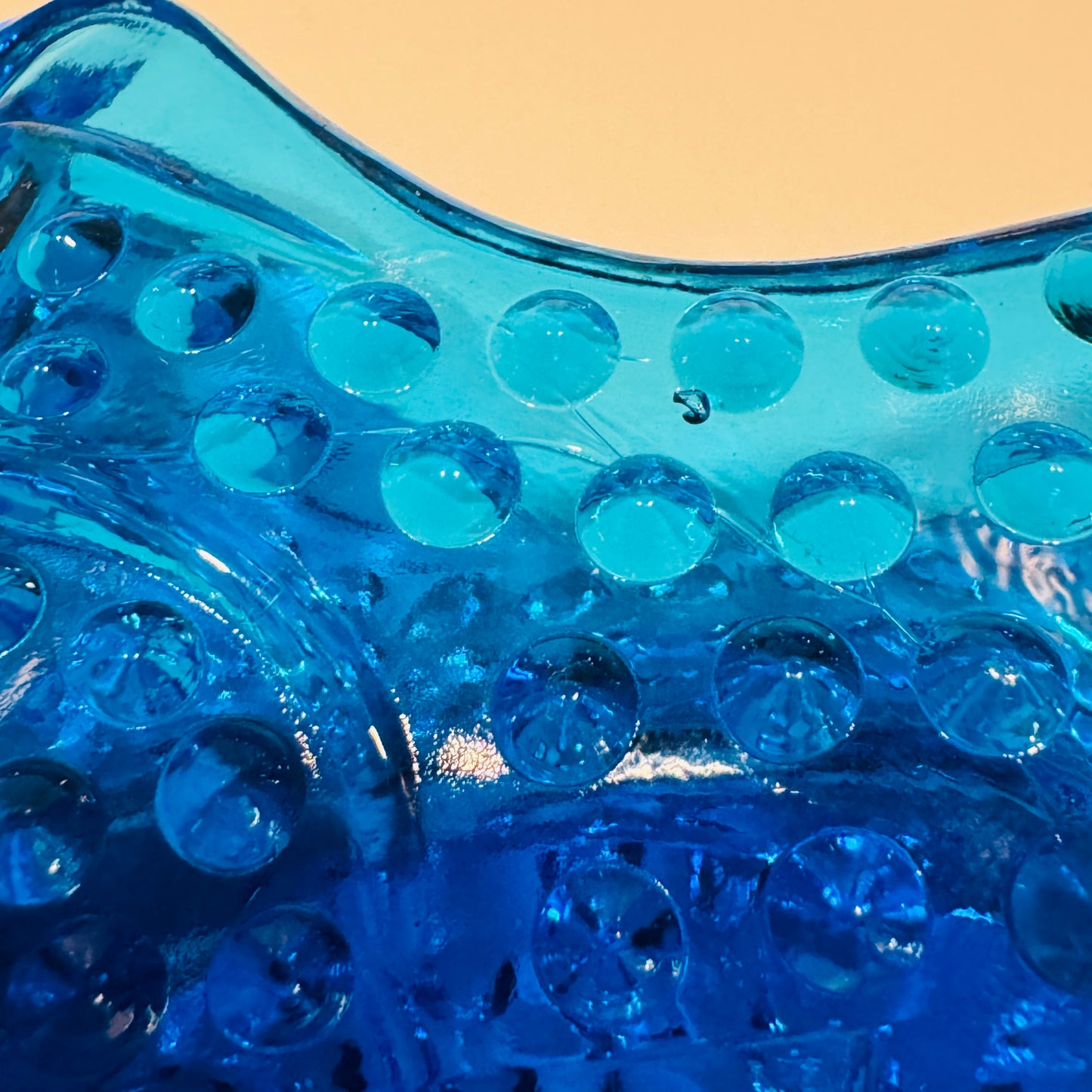 Fenton Cobalt Glass Hobnail Shoe