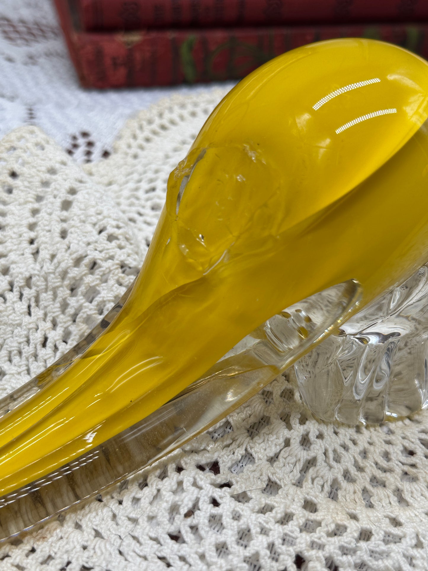 Art Glass Yellow Bird