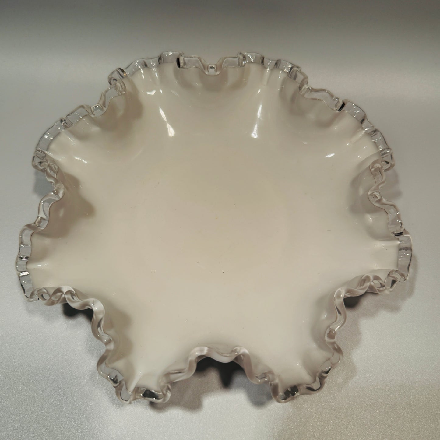 Fenton Silver Crest Ruffled Edge Bowl