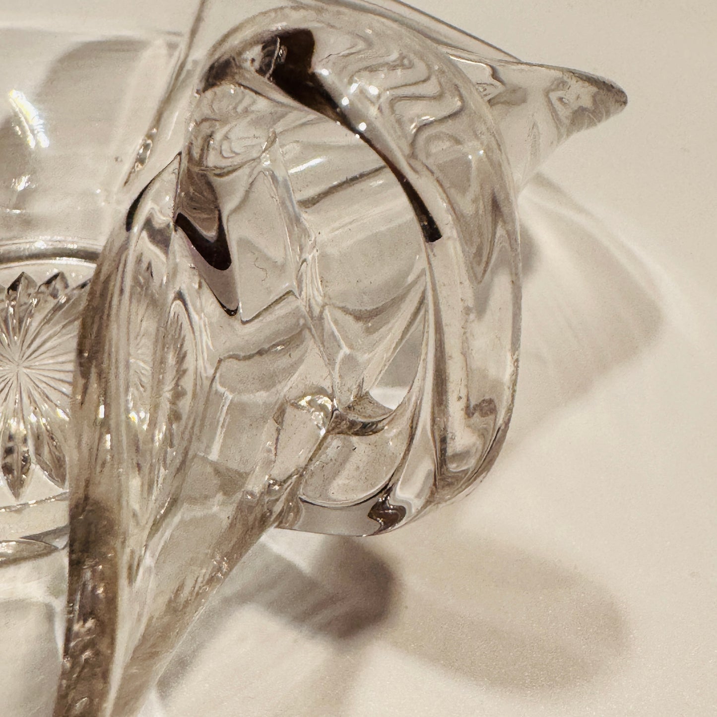 Clear Glass Double Handle Candy Dish