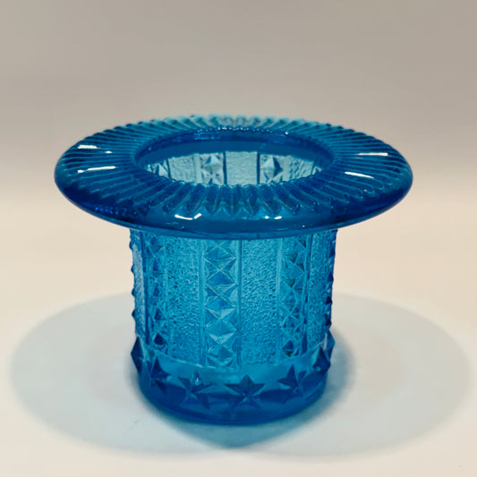 Fenton Vintage Blue Stars and Stripes Top Hat Toothpick Holder