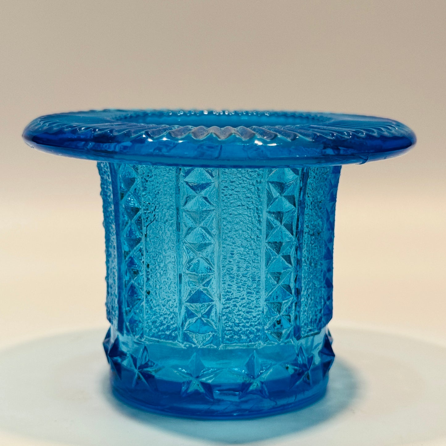 Fenton Vintage Blue Stars and Stripes Top Hat Toothpick Holder