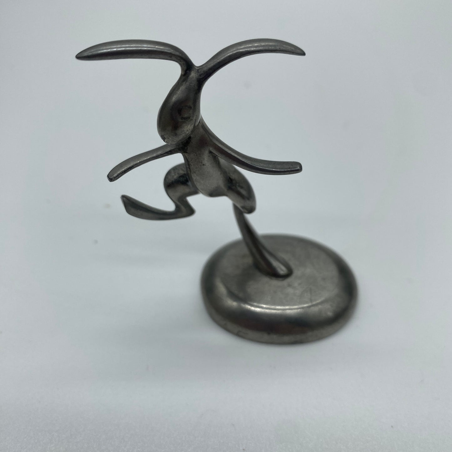 Shirley Pewter Colonial Williamsburg Pewter Dancing Rabbit Figurine