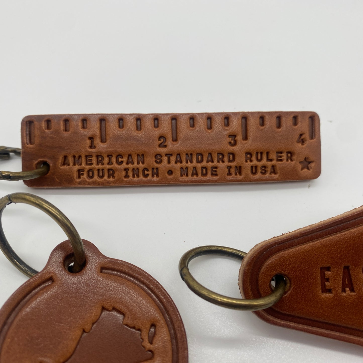 Hand Stamped Leather Keychains