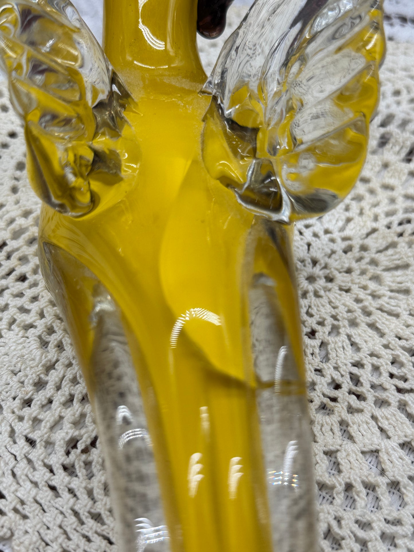 Art Glass Yellow Bird