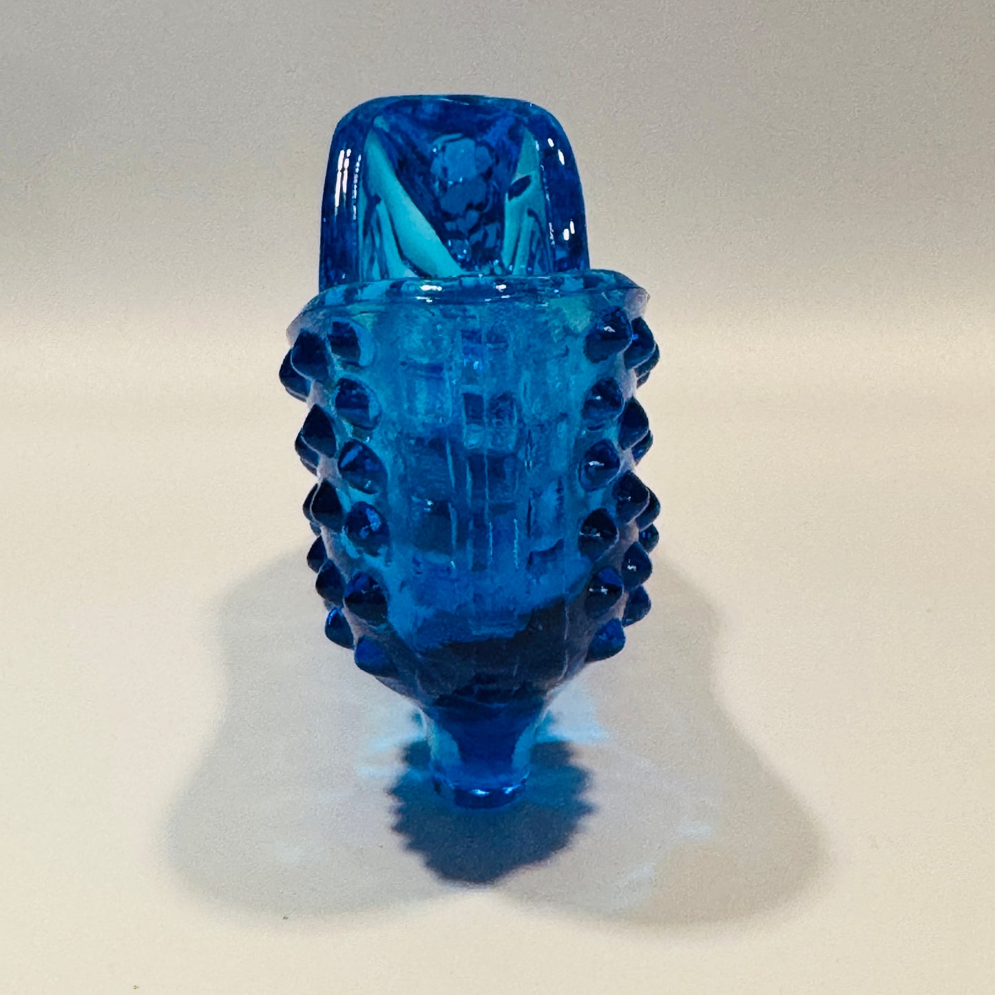 Fenton Cobalt Glass Hobnail Shoe