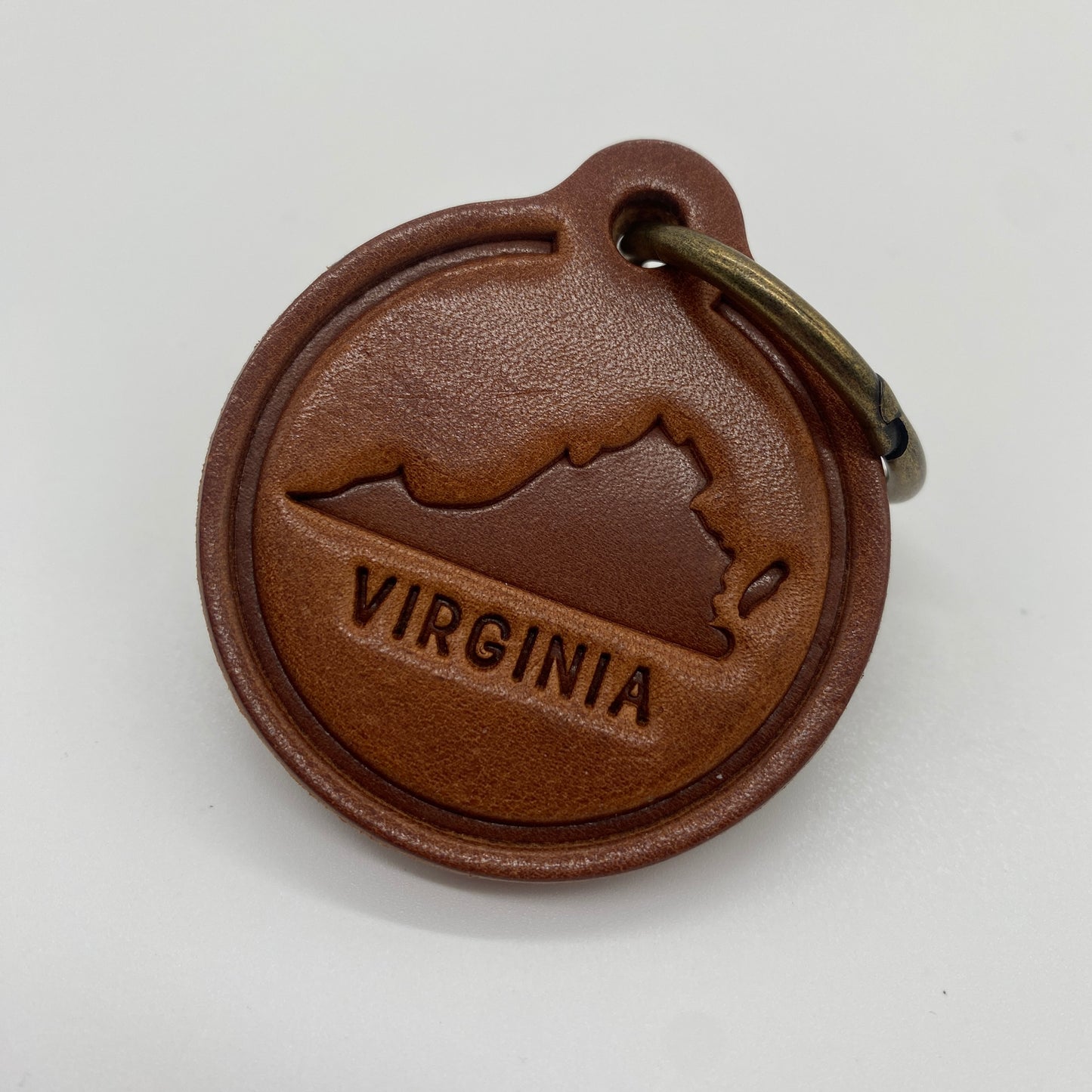Hand Stamped Leather Keychains