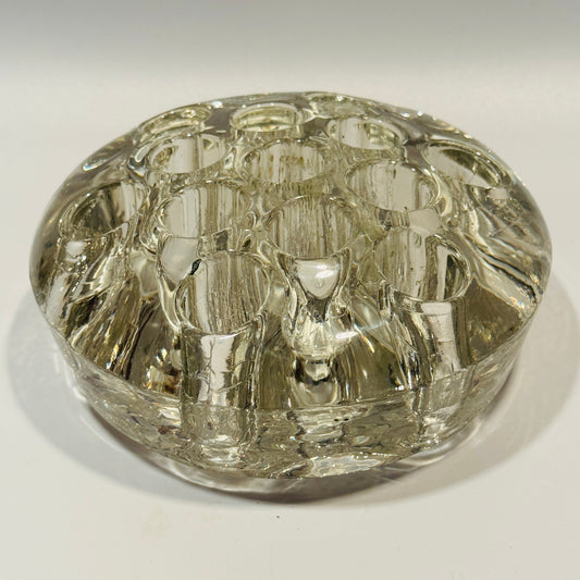 Clear Glass 4" Flower Frog