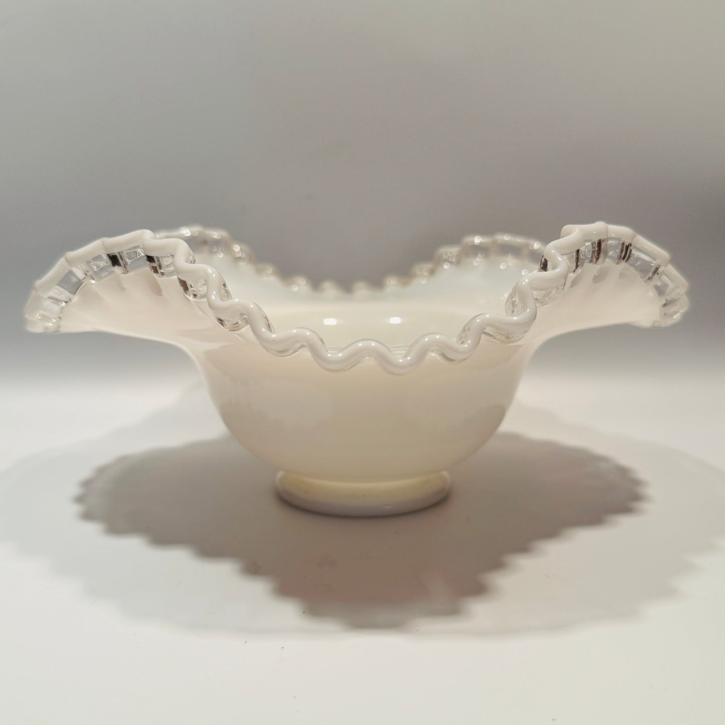 Fenton Silvercrest Ruffle Edge Bowl