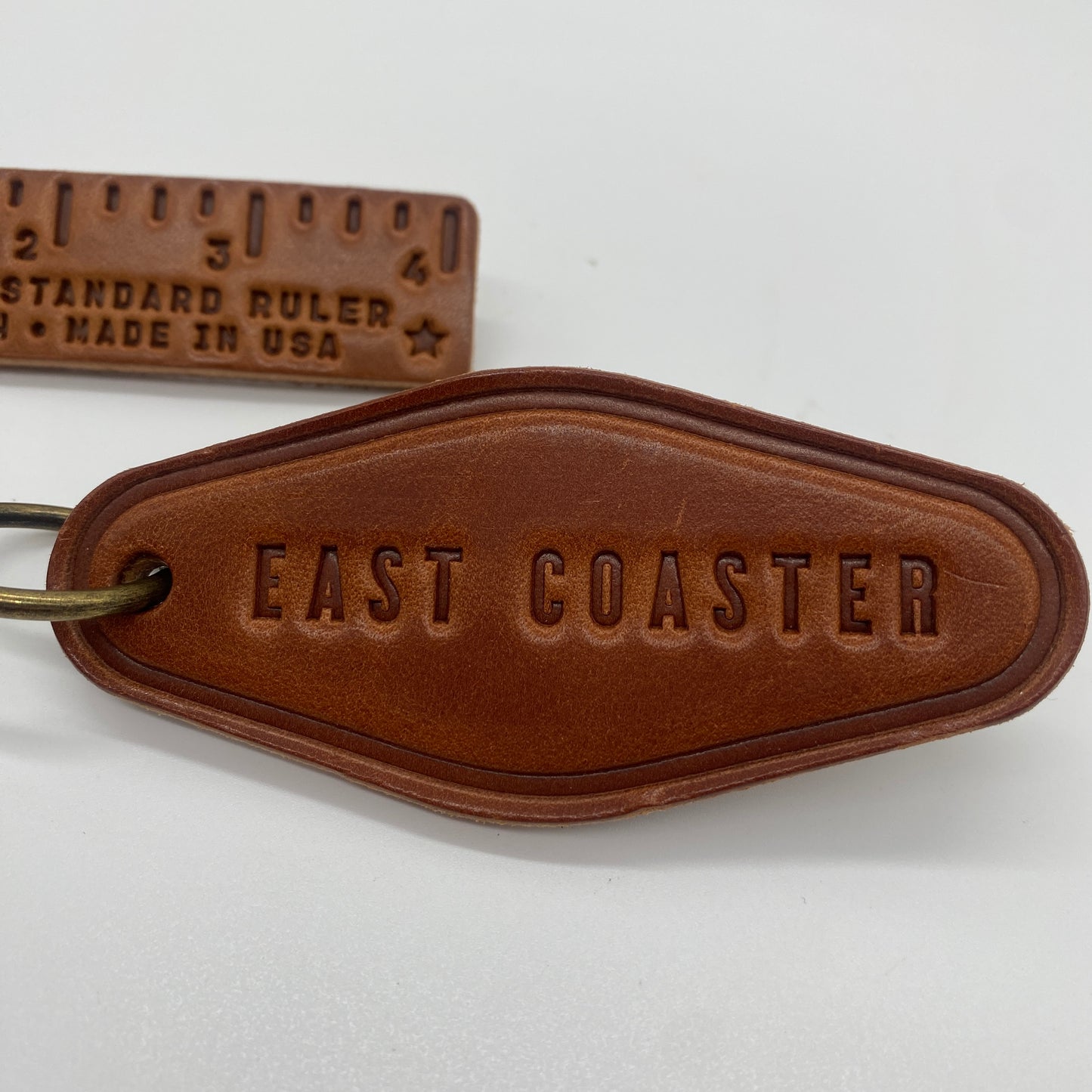 Hand Stamped Leather Keychains