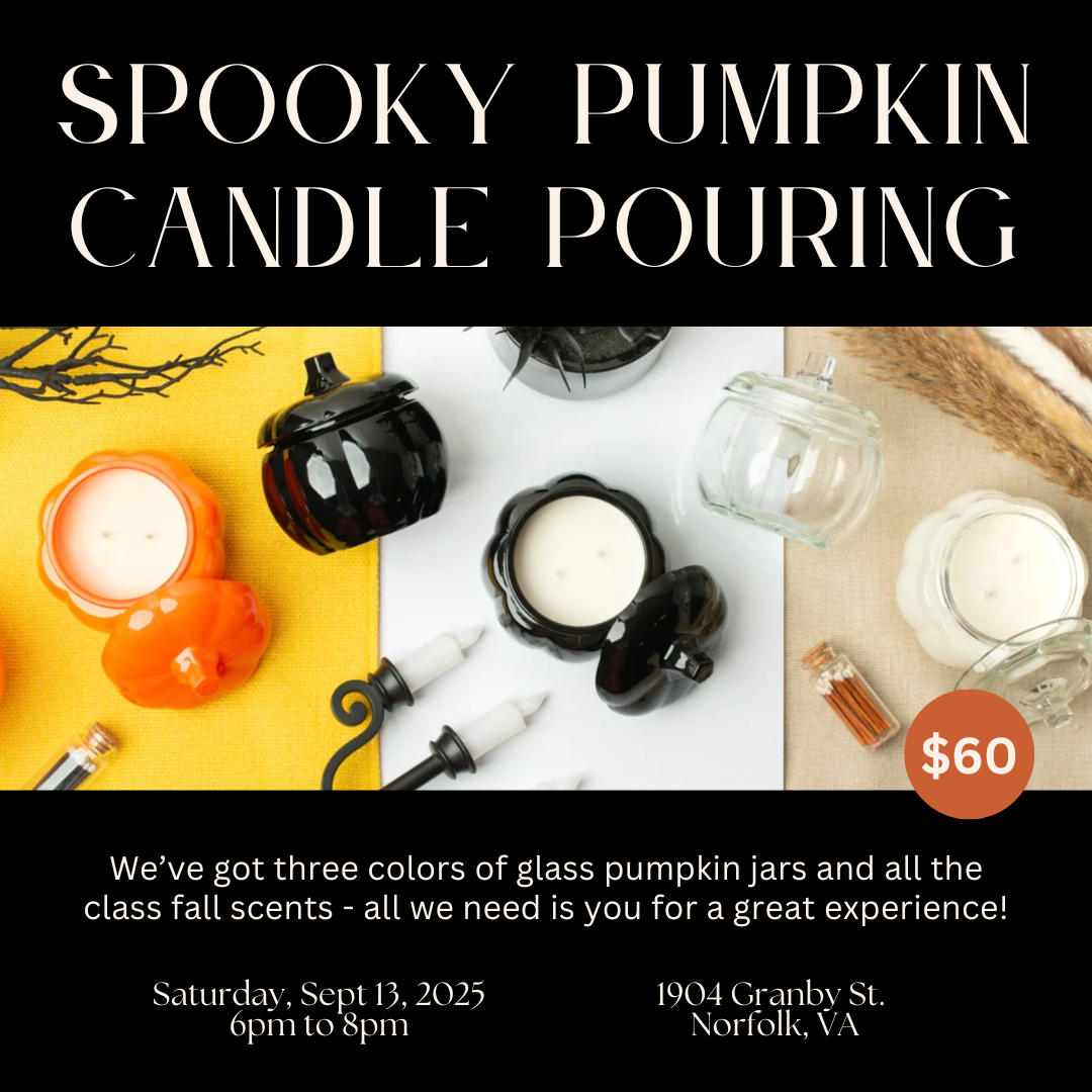 Spooky Candle Pouring in Glass Pumpkin Experience - October 3, 2025