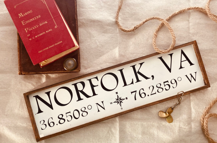 Norfolk VA, Coordinate Sign