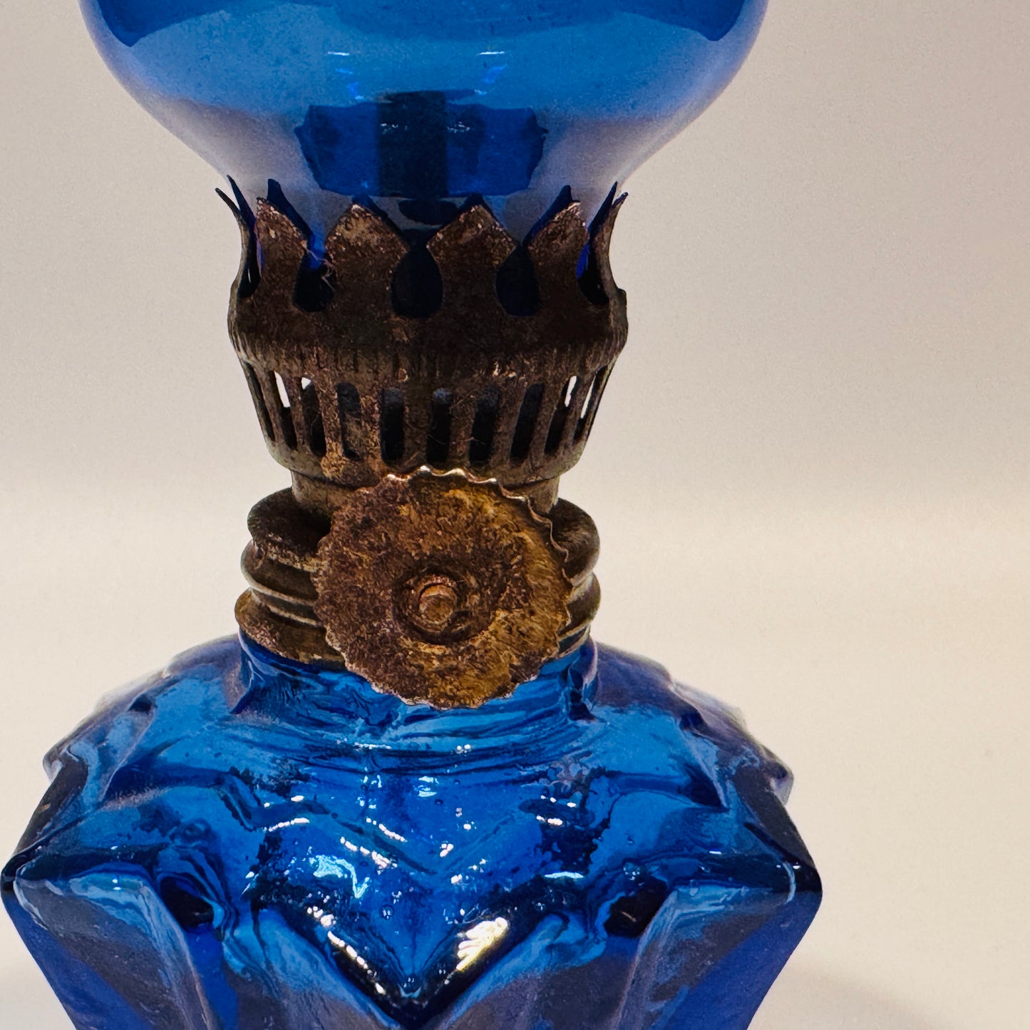 Cobalt Blue Mini Oil Lamp