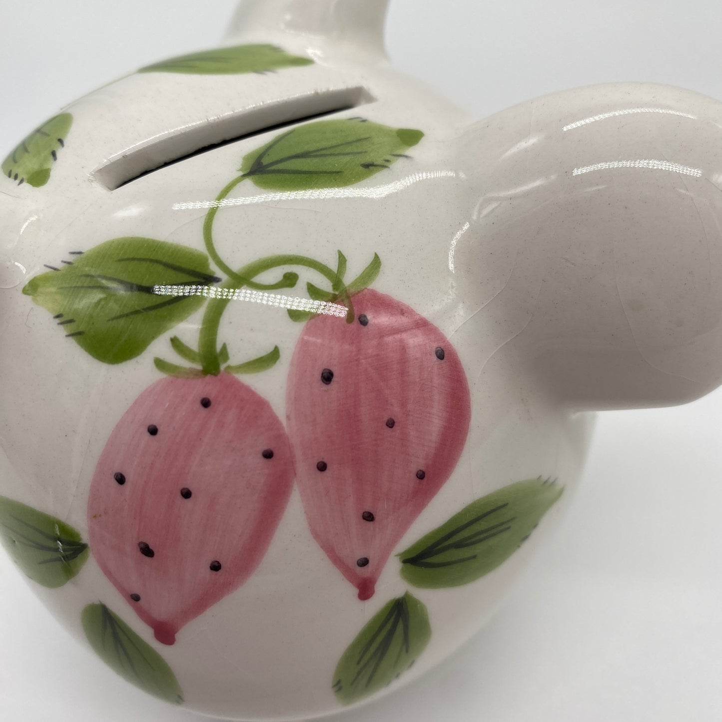 Strawberry Design Ceramic Piggy Bank