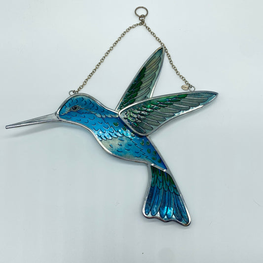 Amia Handpainted Glass Hummingbird Suncatcher