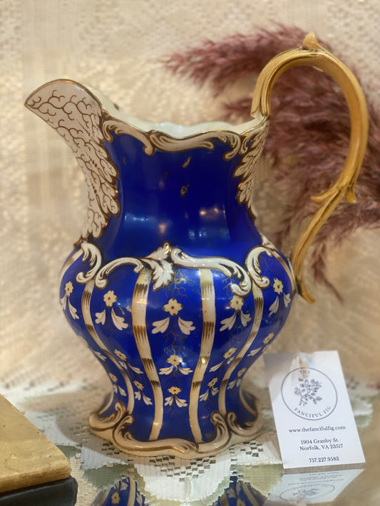 Blue and Gold English Pitcher