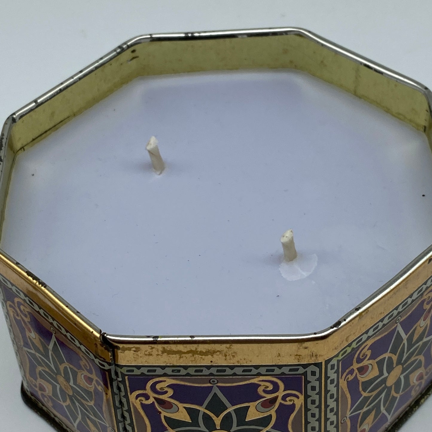 Hand Poured Candle - Purple Decorative Tin