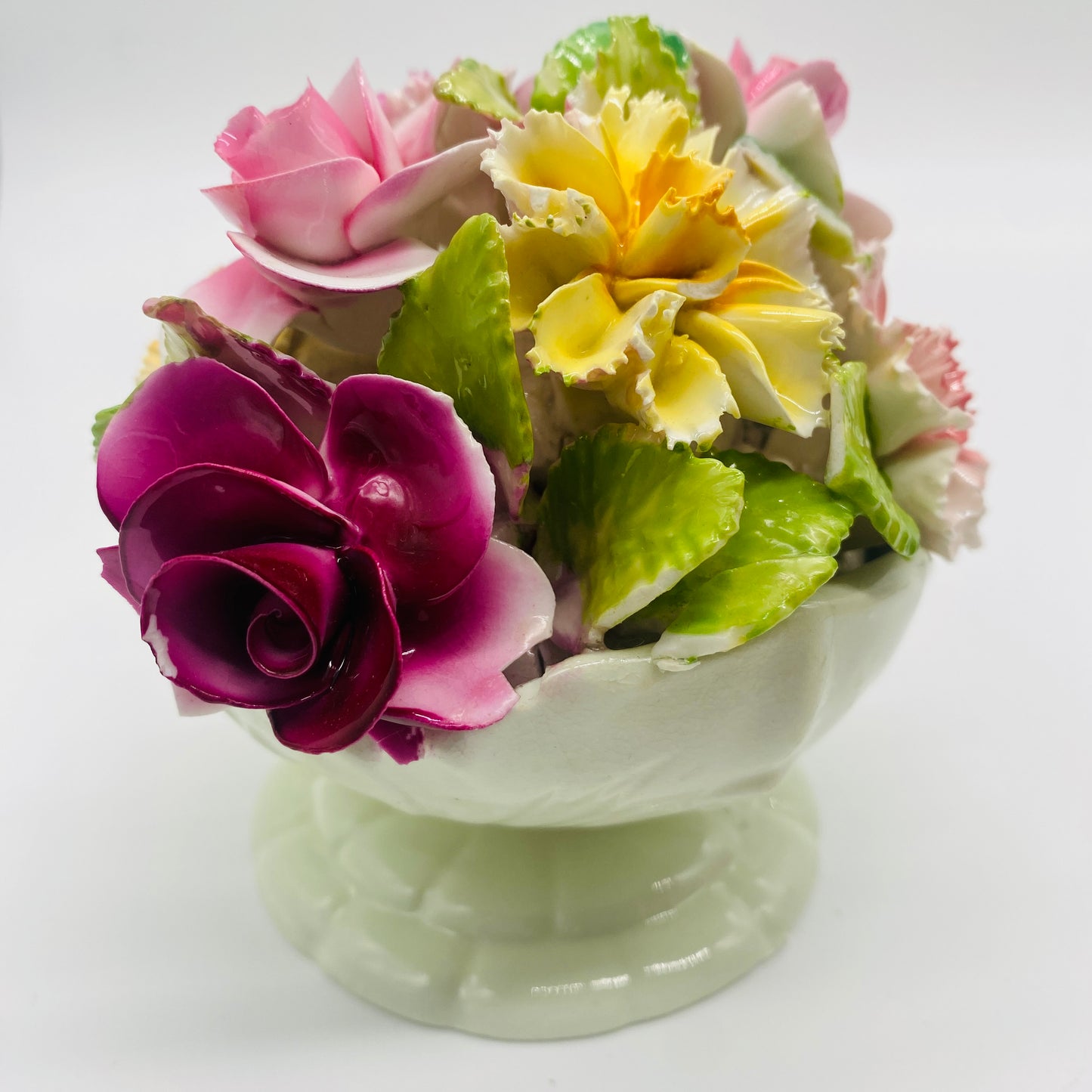 Capodimonte Style Porcelain Floral Bouquet
