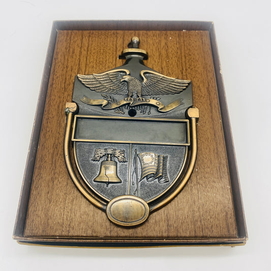 Metal Doorknocker with Eagle, Liberty Bell, and Betsy Ross Flag Embossed