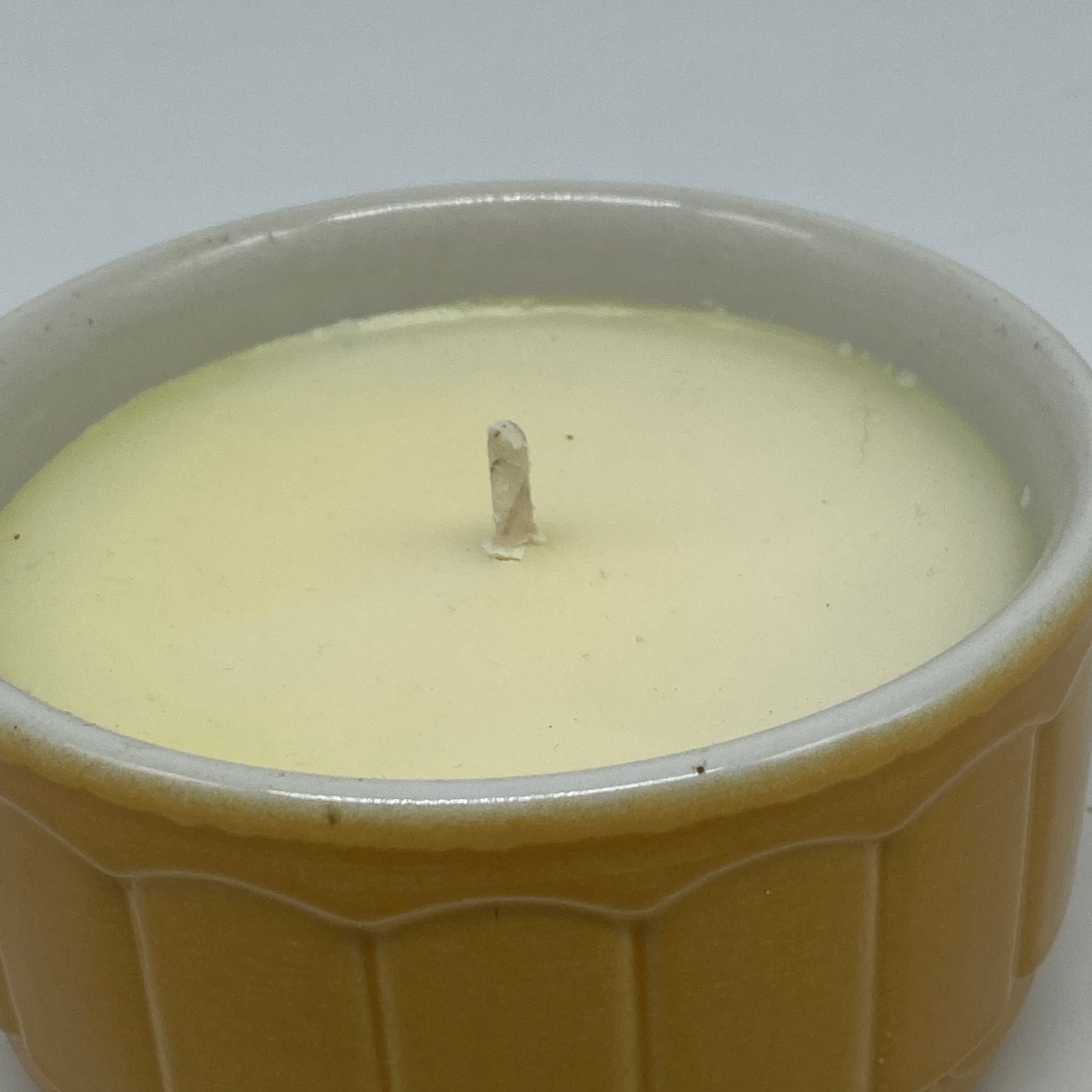 Hand Poured Candle - Yellow Ceramic Bowl
