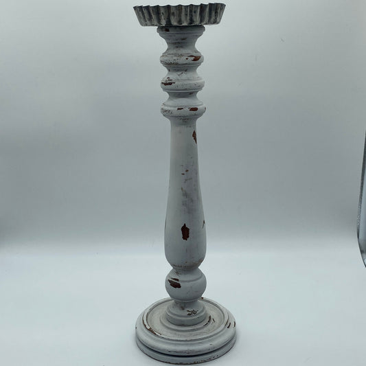 Tart Tin and Rustic Wood Candle Holder
